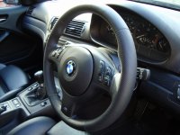BMW E46 E39 M-tech steering wheel sample leather.JPG
